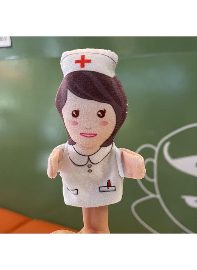 Yiwu New Cross-border Plush Finger Puppet Police Uncle Cute Small Size Mini Cartoon Professional Hand Puppet Yiwu Toys