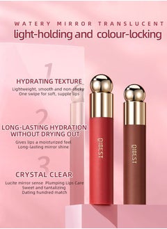 QiBest Jelly Color Lip Oil Moisturizing Mirror Gloss Lip Glaze #03 WONDER  - Image 3