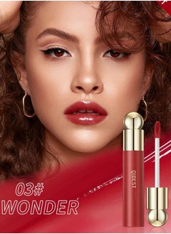 QiBest Jelly Color Lip Oil Moisturizing Mirror Gloss Lip Glaze #03 WONDER  - Image 2
