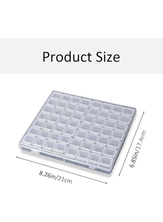 Compartment plastic jar, adjustable storage box Plastic sorting box for small parts Transparent jewelry sorting box DIY crafts pill storage organizer earring partition  - Image 2