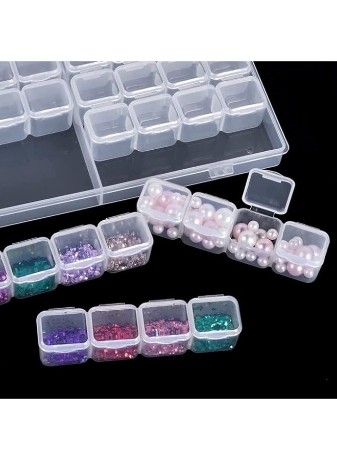 Compartment plastic jar, adjustable storage box Plastic sorting box for small parts Transparent jewelry sorting box DIY crafts pill storage organizer earring partition  - Image 5
