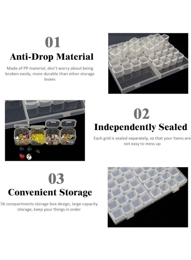 Compartment plastic jar, adjustable storage box Plastic sorting box for small parts Transparent jewelry sorting box DIY crafts pill storage organizer earring partition  - Image 3