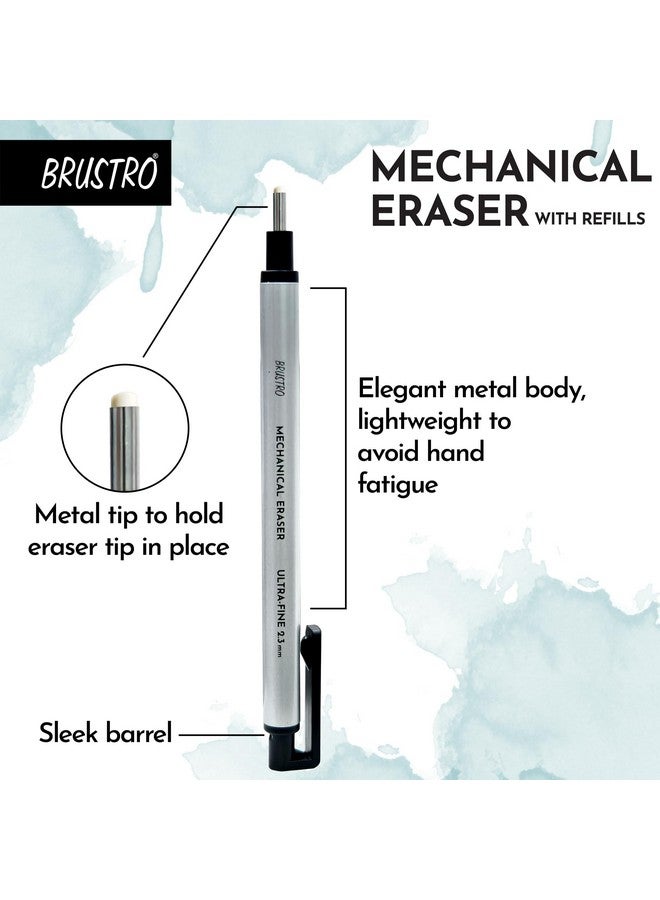 BRUSTRO ممحاة برسترو الميكانيكية الدقيقة القابلة للسحب | 2.3 مم - طرف فائق الدقة | قابلة لإعادة التعبئة، مثالية للفنانين، المعماريين، الطلاب، المحترفين، نظيفة ودقيقة. - Image 3