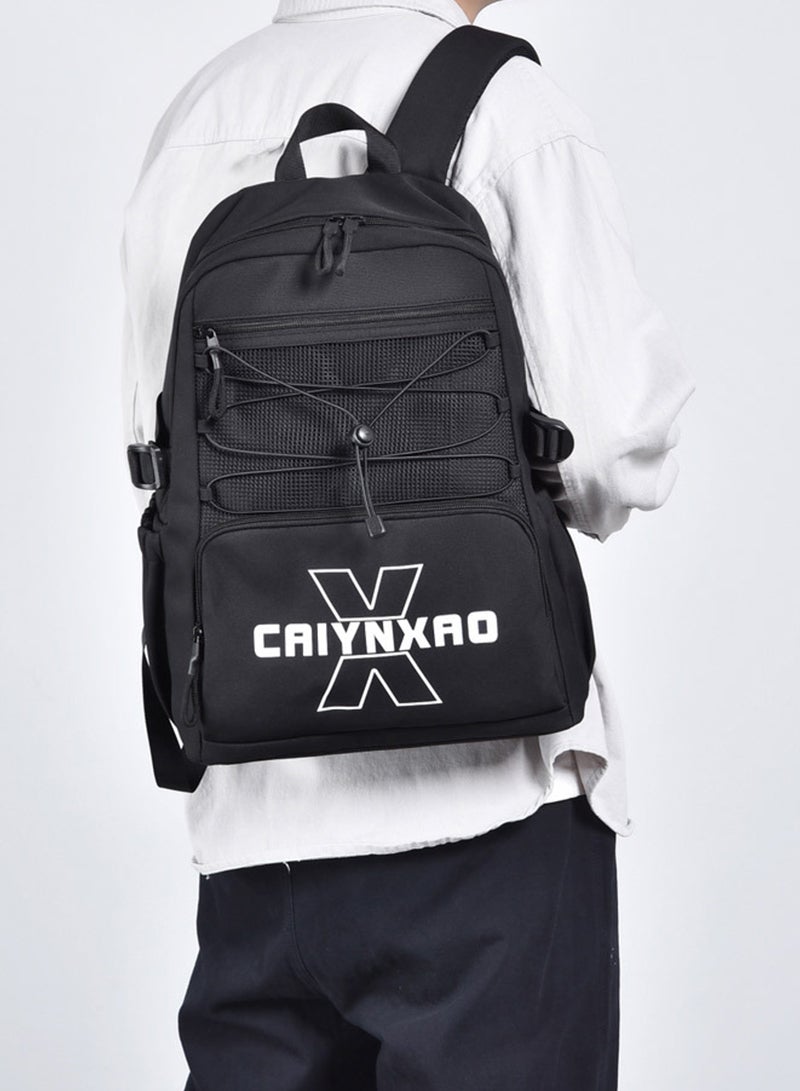 Sharpdo Black Carry on Backpack For Women Men Waterproof College Gym Backpack Lightweight Small Travel Backpack Rucksack Casual Daypack Laptop Backpacks Hiking Backpack - Image 2