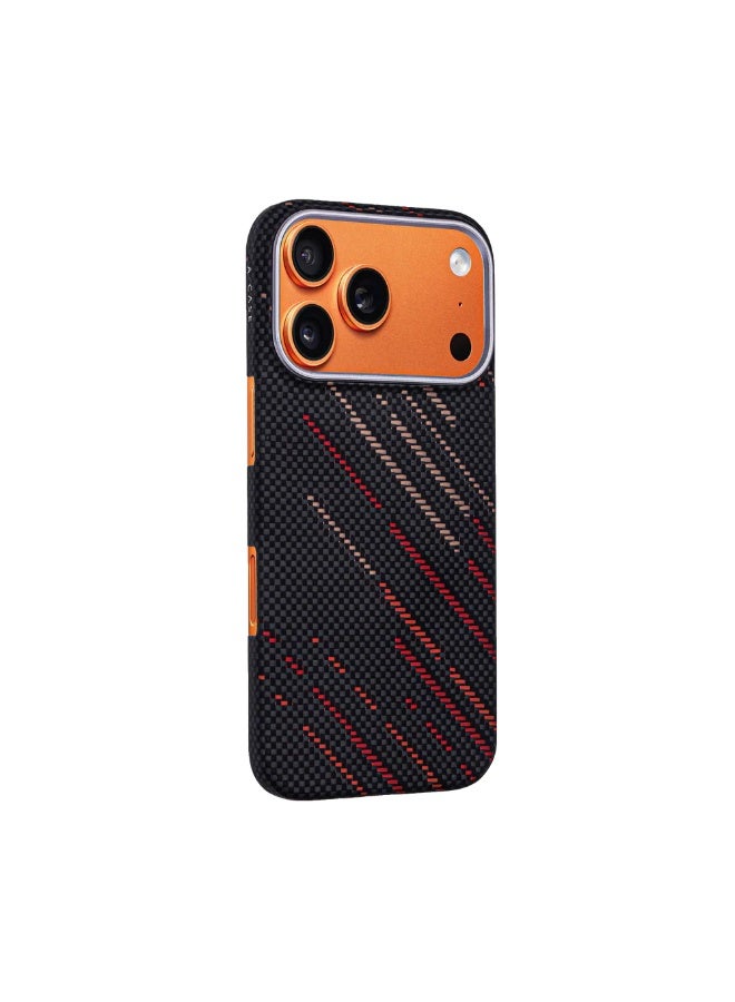 A-Case Autumn Aramid Fiber Case for iPhone 17 Pro , Ultra Slim Lightweight Protective Phone Case, Scratch Resistant Woven Fiber Cover, Minimalist Design – Black - Image 3
