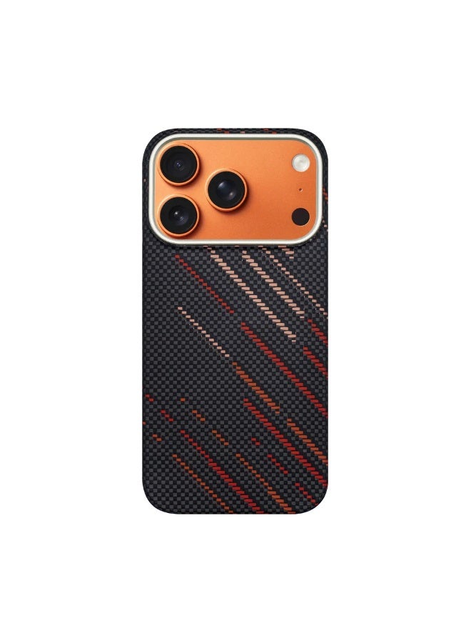 A-Case Autumn Aramid Fiber Case for iPhone 17 Pro , Ultra Slim Lightweight Protective Phone Case, Scratch Resistant Woven Fiber Cover, Minimalist Design – Black - Image 2