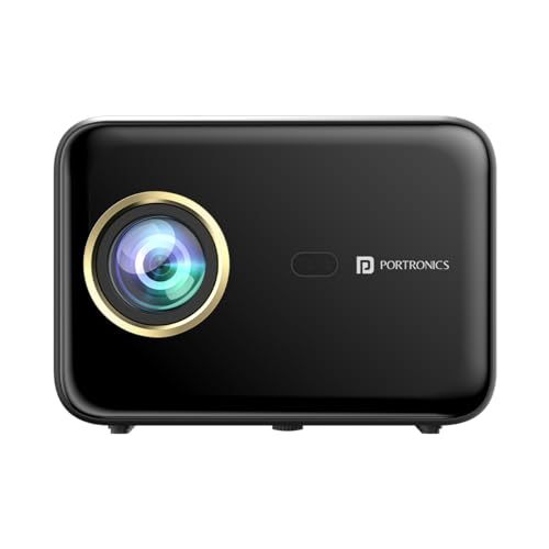 Portronics Beem 460 Smart LED Projector with 1080p Full HD, 4000 Lumens, Streaming Apps (Netflix, Prime Video, Hotstar), Automatic Focus, Auto Keystoning, Bluetooth, Wi-fi, 10W Speakers (Black) - Image 1