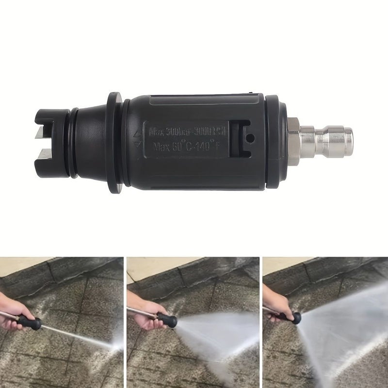 قطعة واحدة فوهة ضغط عالي من الألومنيوم الأسود 3000 PSI زاوية قابلة للتعديل مقاس 1.4 بوصة قابس توصيل سريع لغسيل السيارات - Image 1