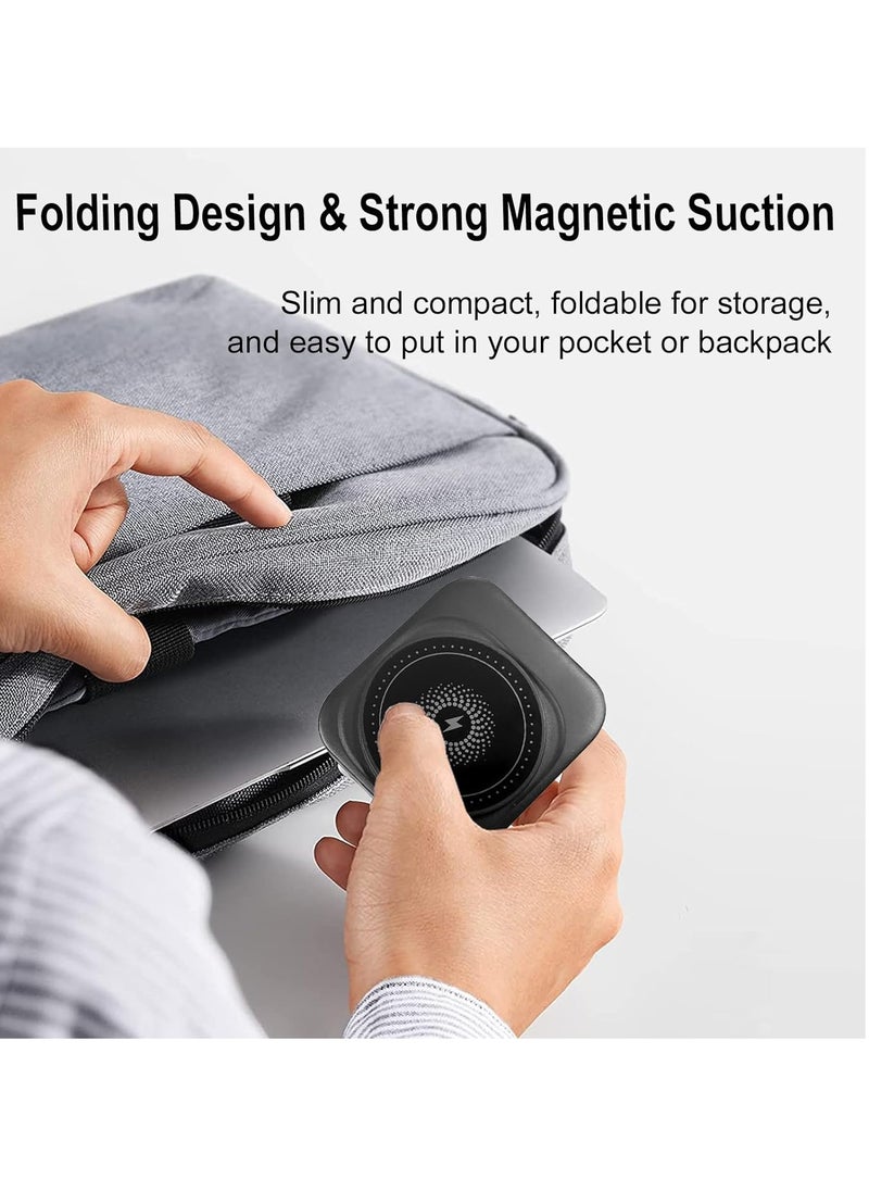 Beauenty - Magnetic three-in-one folding wireless charger 15W fast charging suitable for Apple mobile phone magsafe bracket wireless charging - Image 1