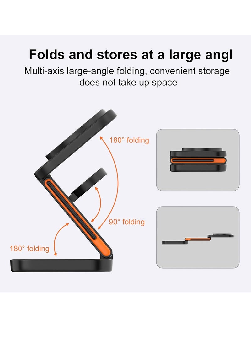 Beauenty - Magnetic three-in-one folding wireless charger 15W fast charging suitable for Apple mobile phone magsafe bracket wireless charging - Image 1