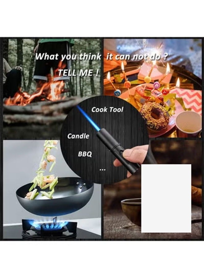 HOMESTAR Windproof Torch Lighter, Cigar Lighter, Adjustable Butane Lighter, Portable Refillable for Grill, Camping, Candle - Image 5