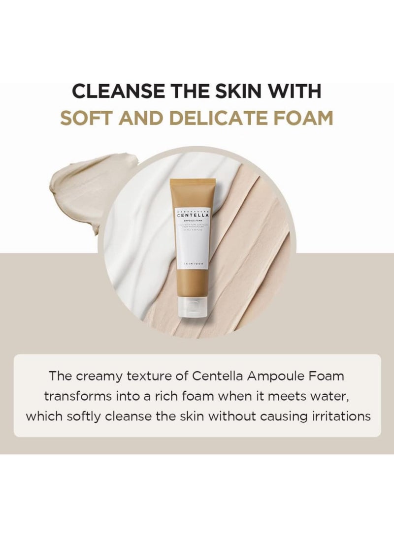 SKIN1004 Centella Ampoule Foam Cleanser 125ml - Gentle Low pH Daily Facial Cleanser for Sensitive Skin with Soothing Centella Asiatica Extract - Image 4
