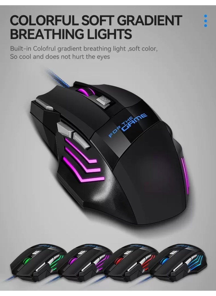 FOR THE GAME G6 Wired Mouse With 7-Button Colorful Glow - Image 2