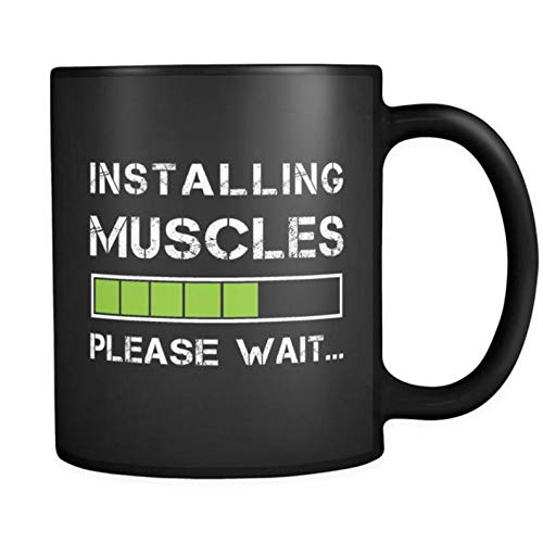 Dillo Dillo Weight Lifting Gift Workout Gift Workout Mug Gym Gift Gym Mug Personal Trainer Gift Bodybuilder Gift Bodybuilder Mug Installing Black Printed Mug MicrowaveBlack Printed Coffee Mug 