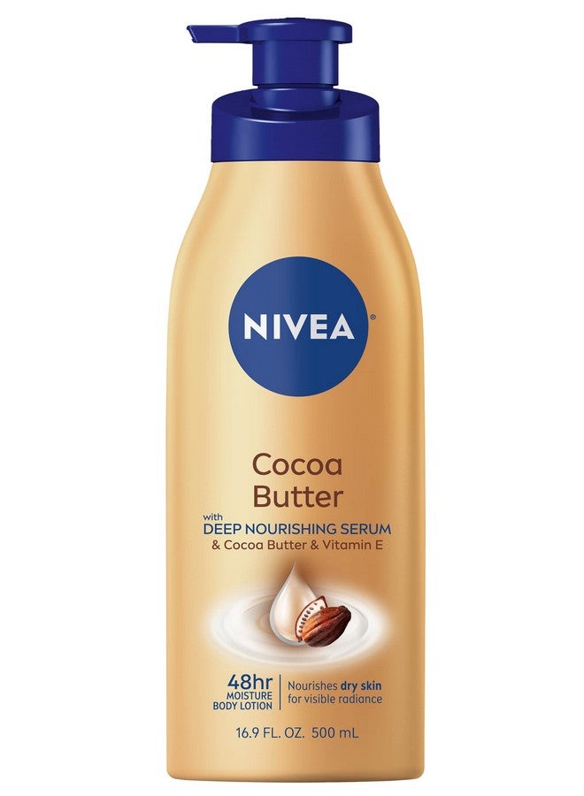 نيفيا لوشن الجسم بزبدة الكاكاو من نيفيا مع سيروم مغذي عميق، لوشن للجسم معطر، زجاجة مضخة سعة 16.9 أونصة سائلة - Image 1