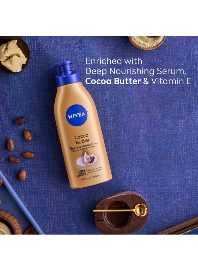 نيفيا لوشن الجسم بزبدة الكاكاو من نيفيا مع سيروم مغذي عميق، لوشن للجسم معطر، زجاجة مضخة سعة 16.9 أونصة سائلة - Image 5