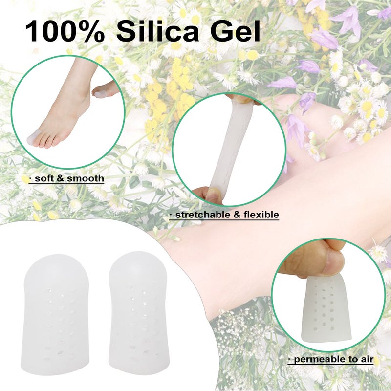 4pcs Relief Toes Cover Protective Tube High Heels Rubbing Toes Thumb Protector Guard Silicone Toe Caps Sleeve For Toes Protection - Image 4