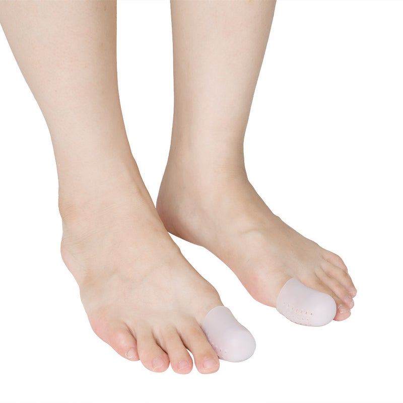 4pcs Relief Toes Cover Protective Tube High Heels Rubbing Toes Thumb Protector Guard Silicone Toe Caps Sleeve For Toes Protection - Image 1