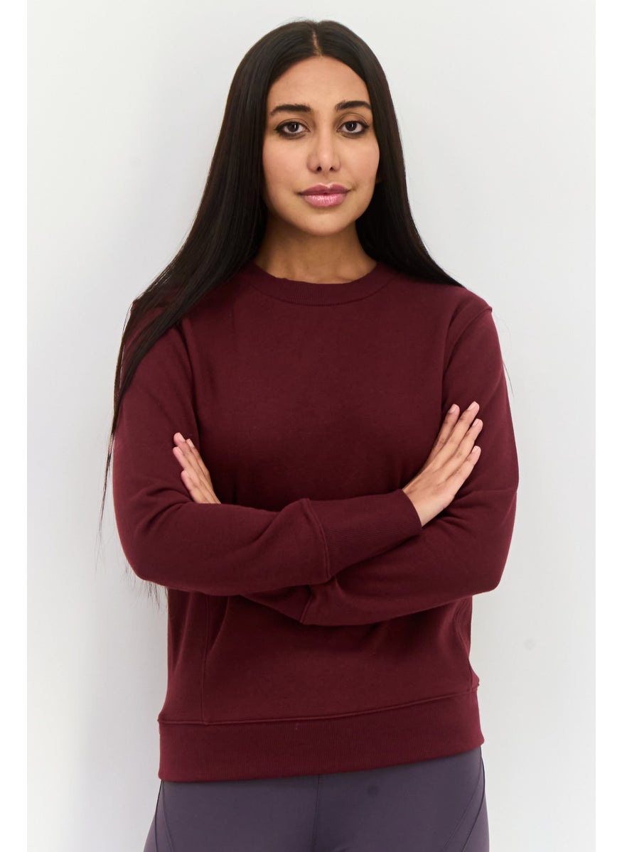 Champion - Women Sportswear Fit Long Sleeves Outdoors Sweatshirts, Maroon - Image 1