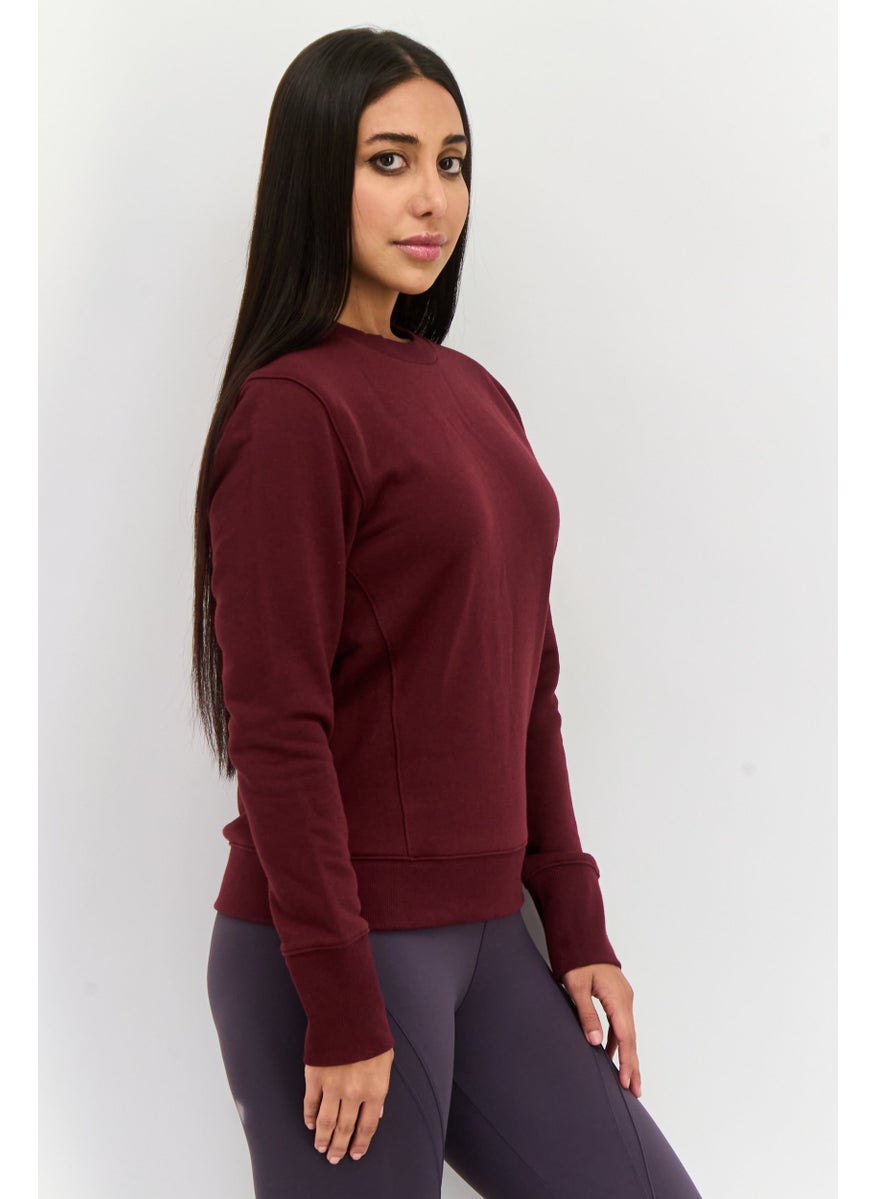 Champion - Women Sportswear Fit Long Sleeves Outdoors Sweatshirts, Maroon - Image 1