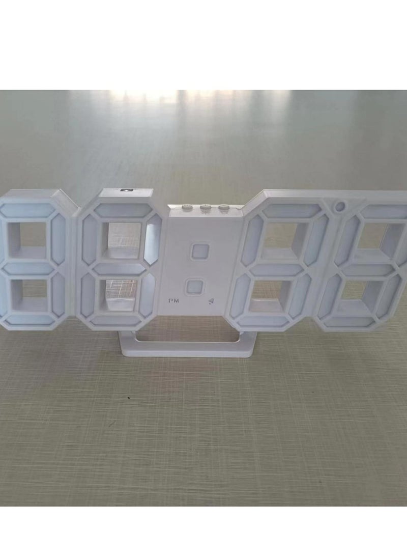 Excellent LED Digital Alarm Clock For Students, Stylish Home 3D Wall Clock Alarm Clock  - Image 3