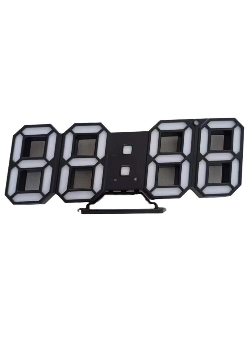 Excellent LED Digital Alarm Clock For Students, Stylish Home 3D Wall Clock Alarm Clock  - Image 1