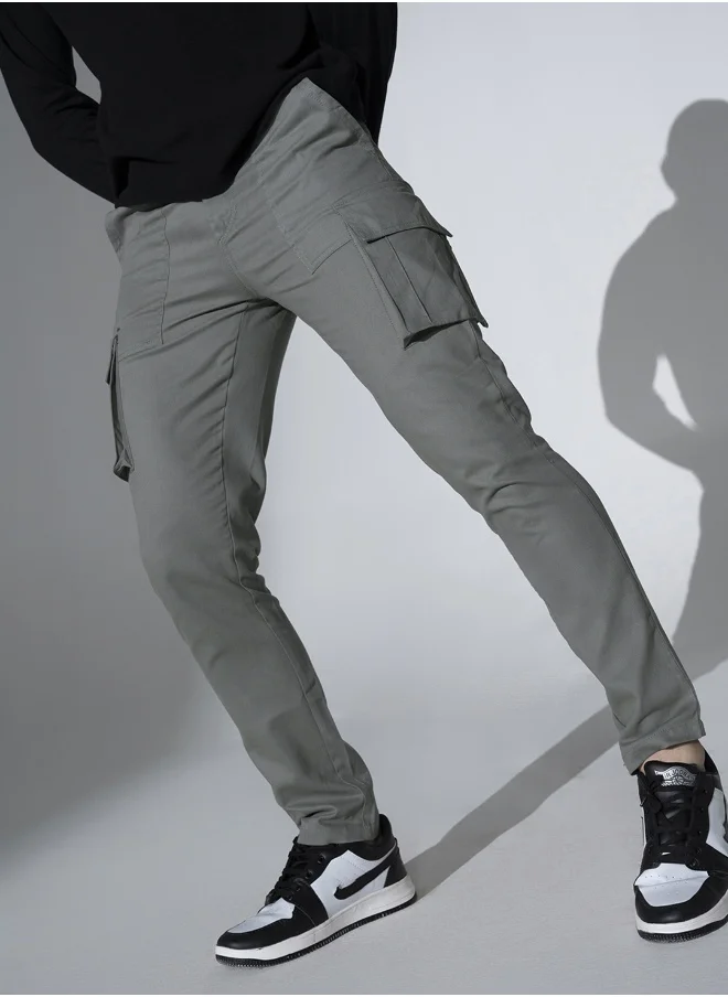 Hubberholme Mid Grey Pants For Men