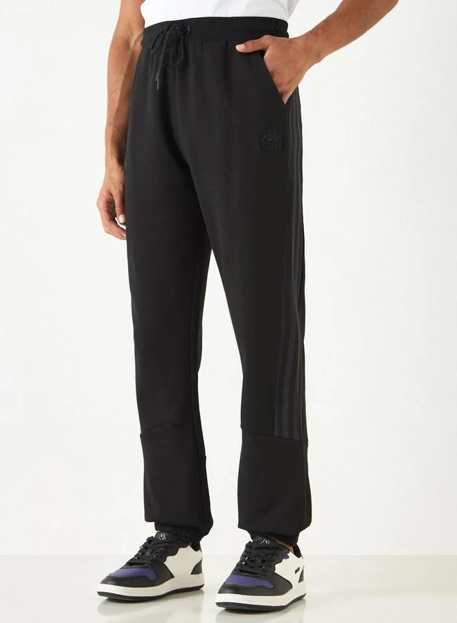 Kappa Striped Track Pants with Drawstring Closure and Pockets