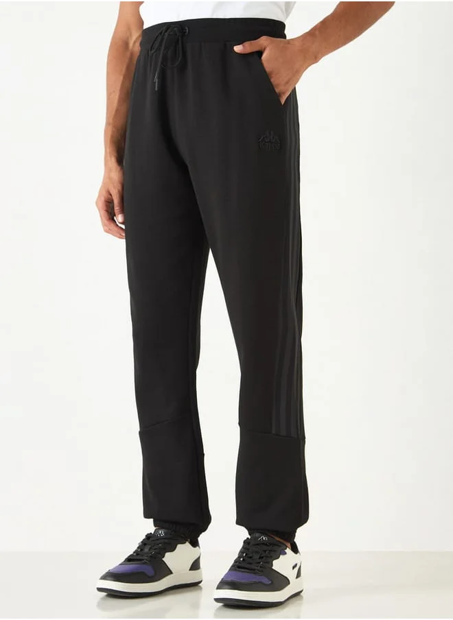 Kappa Kappa Striped Track Pants with Drawstring Closure and Pockets
