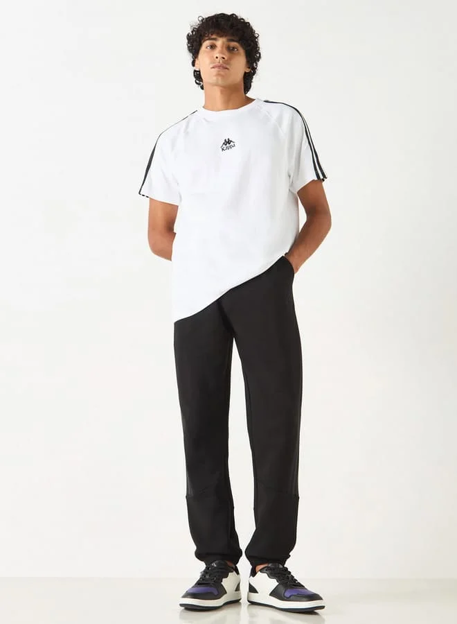 Kappa Kappa Striped Track Pants with Drawstring Closure and Pockets