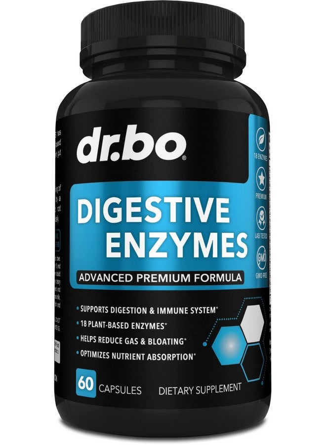 dr.bo Digestive Enzymes Supplements Plant Based - Pancreatic & Proteolytic Super Digestion Enzyme Supplement Pills Aid for Bloating Relief for Women & Men - Lipase, Amylase, Bromelain, Protease & Cellulase - Image 1