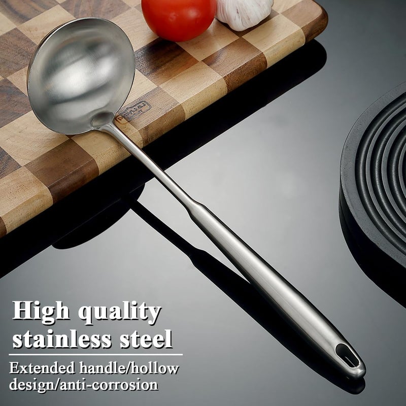 ReaNea Stainless Steel Soup Ladle – Extra-Deep Large-Capacity Ladle with Long Hollow Handle, Dishwasher Safe, Easy to Clean – Ideal for Soup, Stew, Broth & Sauce - Image 3