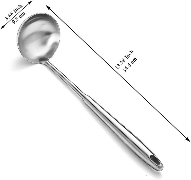 ReaNea Stainless Steel Soup Ladle – Extra-Deep Large-Capacity Ladle with Long Hollow Handle, Dishwasher Safe, Easy to Clean – Ideal for Soup, Stew, Broth & Sauce - Image 2