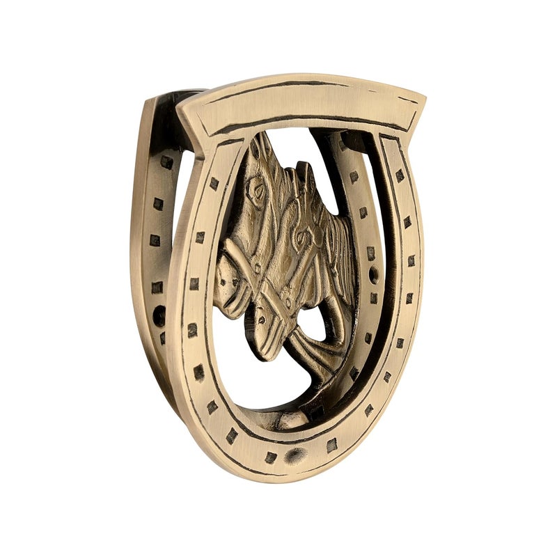 DEVDECOR Antique Brass Ring Door Knocker – Vintage Round Handle with Textured Grip for Main Door, Gate, or Cabinet – Classic Decorative Hardware (4.6x4.2 inch) - Image 3