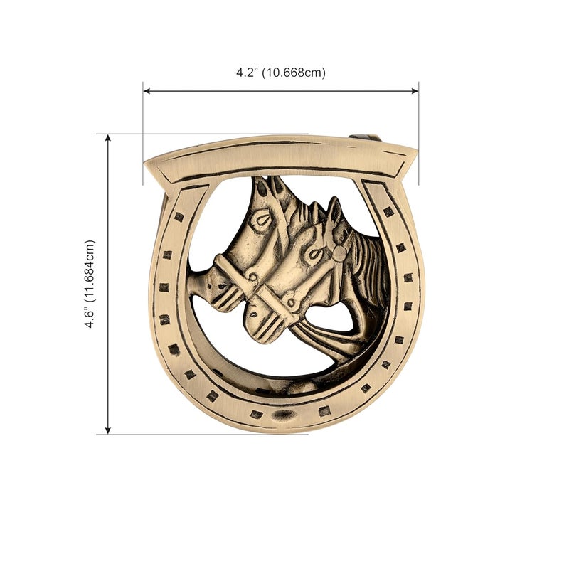 DEVDECOR Antique Brass Ring Door Knocker – Vintage Round Handle with Textured Grip for Main Door, Gate, or Cabinet – Classic Decorative Hardware (4.6x4.2 inch) - Image 5