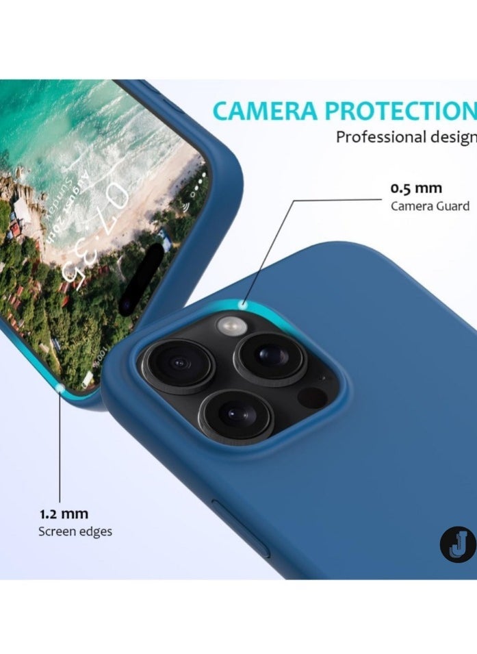 JAJEEK "iPhone 16 Pro Max Slim Fit Matte Blue TPU Case – Soft, Flexible Silicone Back Cover for Sleek Protection" - Image 2