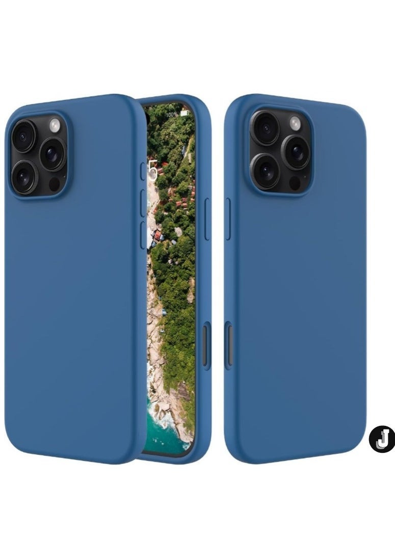 JAJEEK "iPhone 16 Pro Max Slim Fit Matte Blue TPU Case – Soft, Flexible Silicone Back Cover for Sleek Protection" - Image 1