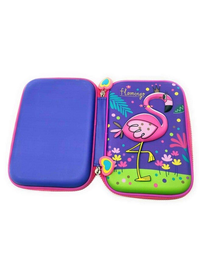 Magicwand Magicwand® Large Capacity Premium Flamingo Print Hardtop EVA Pencil Case【2 Yrs & Up】【Pack of 1】【Multi-Colored】 - Image 2