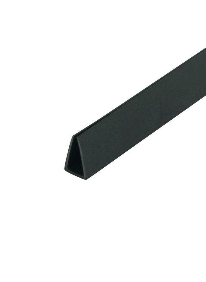 Outwater Plastics Black 1/4'' Styrene Plastic U-Channel/C-Channel 46 Inch Lengths (Pack of 2) - Image 1