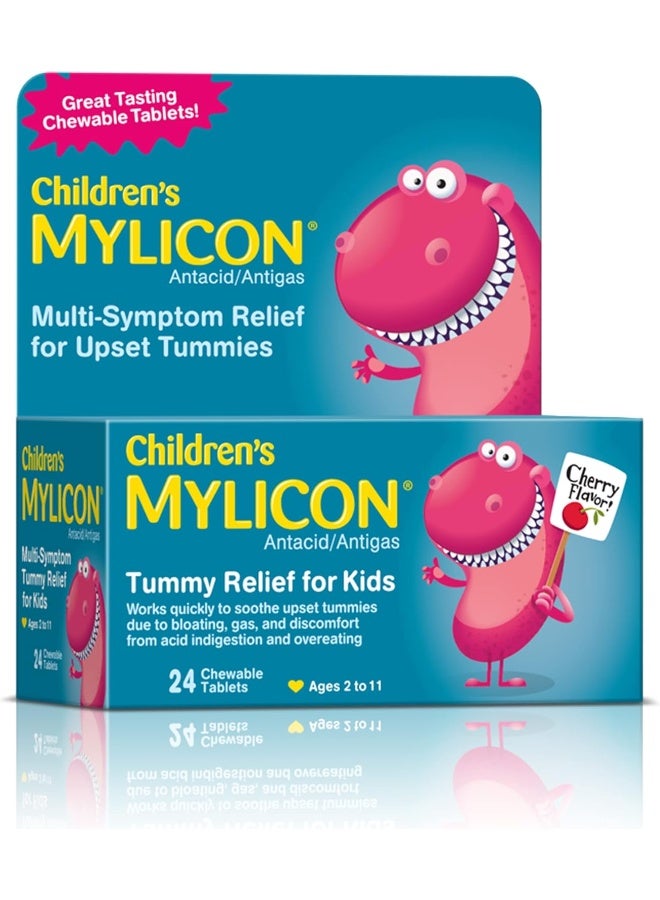 Mylicon Children'S Tummy Relief For Kids, 24 Cherry Flavored Chewable Tablets - Image 1