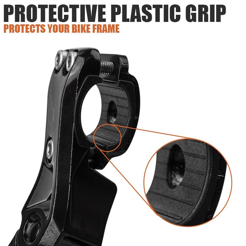 BV حامل دراجة خلفي BV للدراجات 24"-28" - حامل دراجة قابل للتعديل للدراجات البالغة مع 8 مستويات ارتفاع، قاعدة غير قابلة للانزلاق وقبضة مشبك - حامل دراجة من سبائك الألمنيوم مقاوم للعوامل الجوية للدراجات على الطرق، الجبال وBMX - Image 4