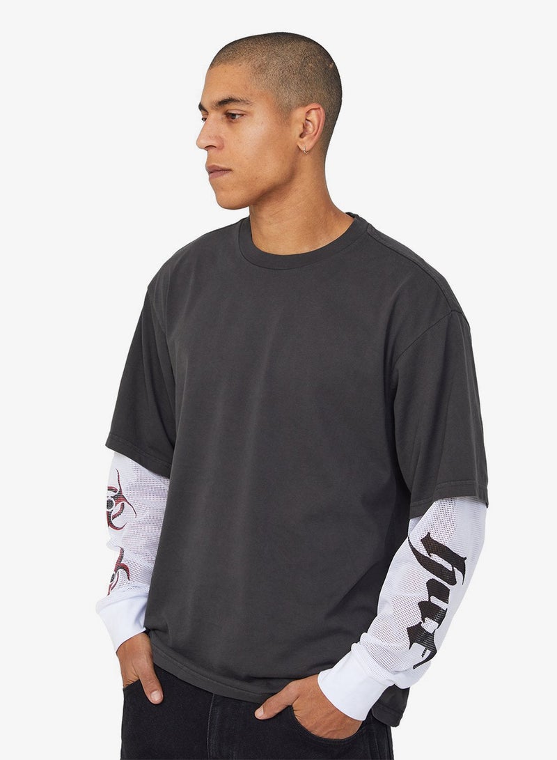 HUF LEON LS DOUBLE LAYER TOP - Image 1