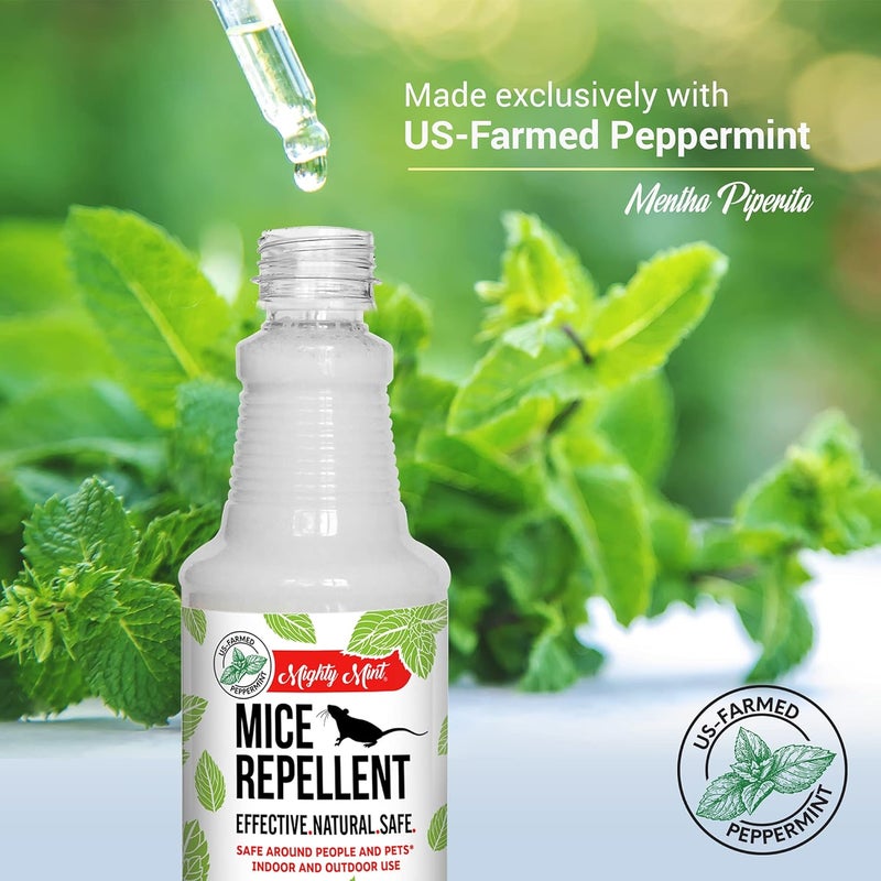 Mighty Mint Peppermint Oil Mouse Repellent Spray – Natural Indoor & Outdoor Control for Mice and Rodents – Plant-Based, Extra-Strong Formula - 16 oz - Image 3