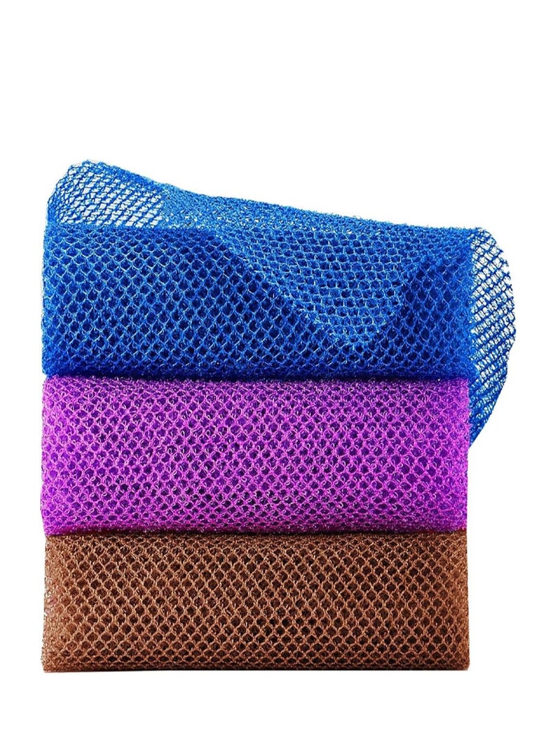 ECVV إسفنجات شبكية أفريقية من ECVV، إسفنجة حمام شبكية طويلة، مناشف تقشير للاستحمام، مقشر للجسم، مقشر للظهر، مقشر للبشرة للاستخدام اليومي، 80 سم - Image 1