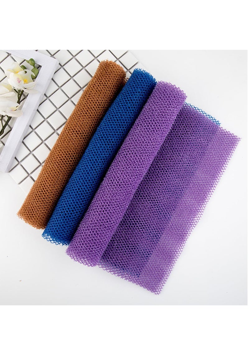 ECVV إسفنجات شبكية أفريقية من ECVV، إسفنجة حمام شبكية طويلة، مناشف تقشير للاستحمام، مقشر للجسم، مقشر للظهر، مقشر للبشرة للاستخدام اليومي، 80 سم - Image 2
