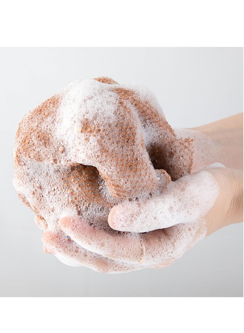 ECVV إسفنجات شبكية أفريقية من ECVV، إسفنجة حمام شبكية طويلة، مناشف تقشير للاستحمام، مقشر للجسم، مقشر للظهر، مقشر للبشرة للاستخدام اليومي، 80 سم - Image 4