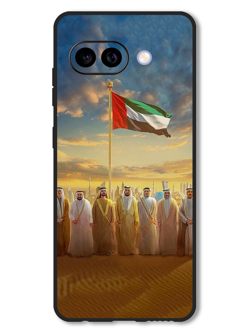 Theodor Case Compatible with Google Pixel 9A Protection Shockproof Bumper Cover Uae Flag Uae Rulers - Image 1