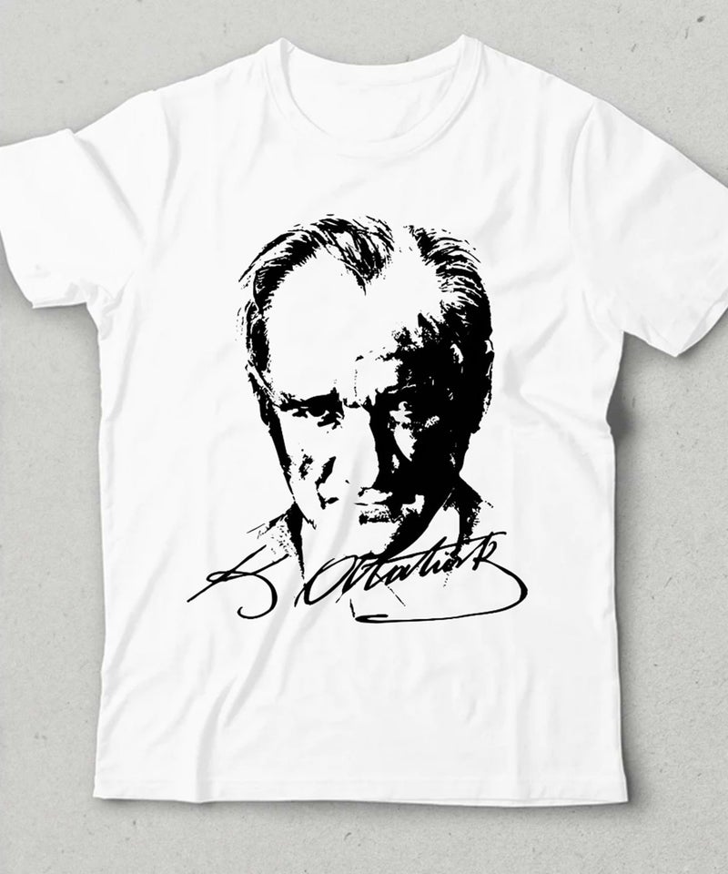 Hena Ataturk Printed Special Design Children's T-Shirt White  - Image 1