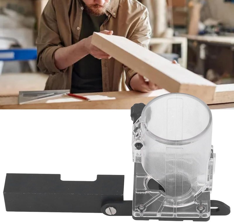 Invisible Fastener Slotting Bracket, Aluminum Alloy Wood Router Slotting Locator for 65mm Trimming Machine, Adjustable Wood Trimmer Bracket for 13-36mm Boards - Image 4