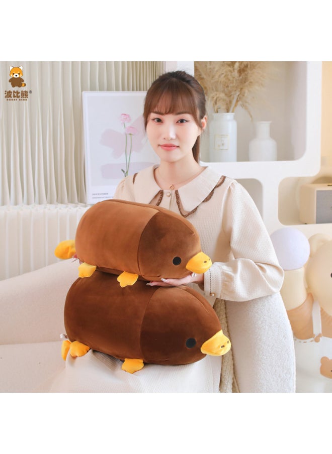 Bobi Bear Creative Soft Down Cotton Lying Posture Platypus Plush Toy Doll Pillow Large Grasping Doll-Specification:Yellow Down Cotton Lying Platypus-Color:The Small Size Is 45cm Long (35cm Without Tail), 20cm Wide, 17cm High And 0.3kg